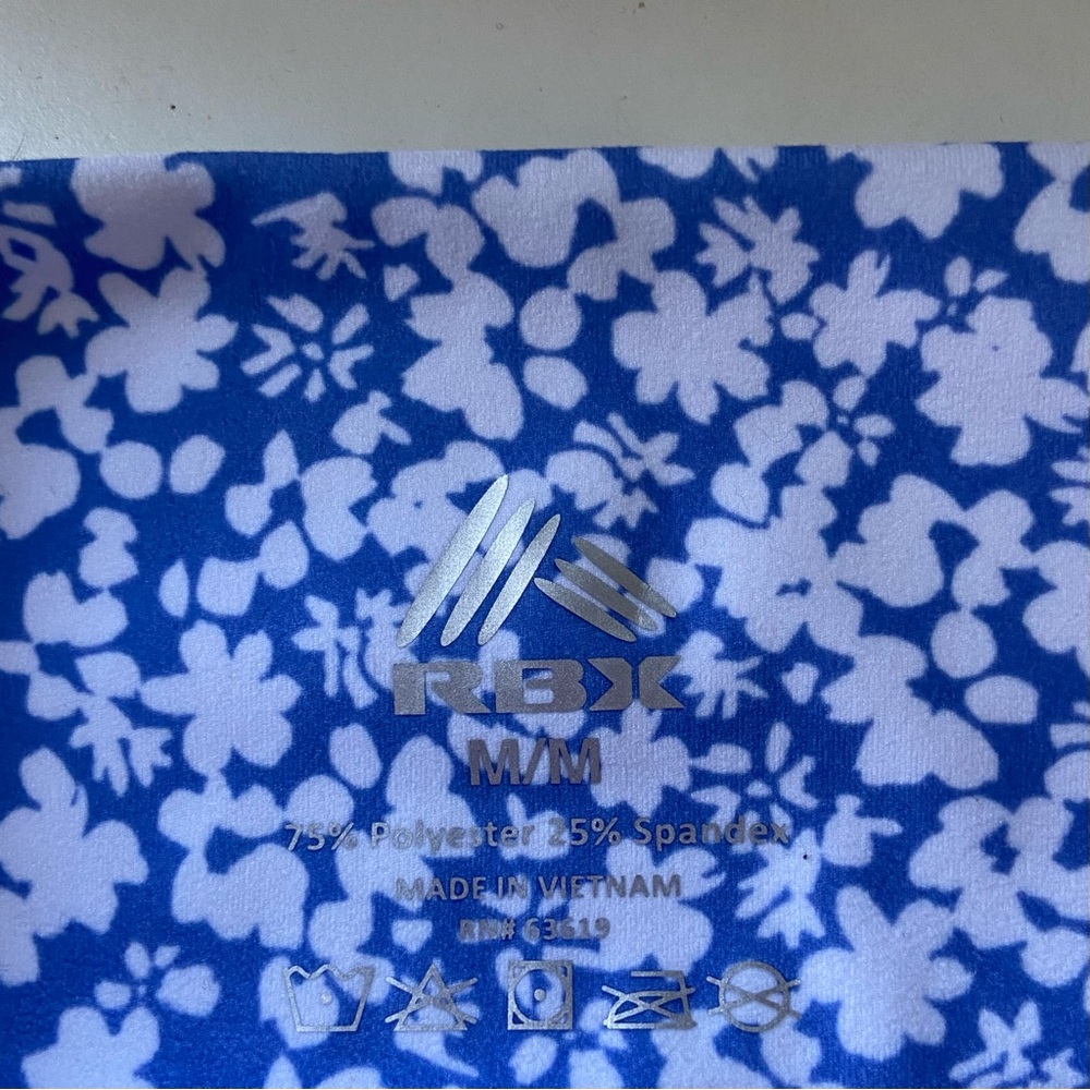 𝗿𝗯𝘅 blue floral cropped leggings - Picture 7 of 8